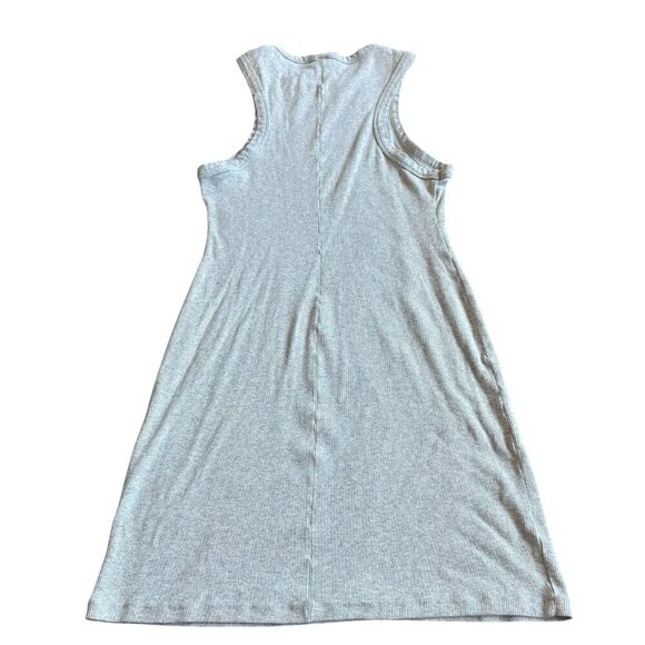 Skims Grey Ribbed Stretch Bodycon Dress Mini Crew Neck Lounge Size 2X Women's - Picture 4 of 9